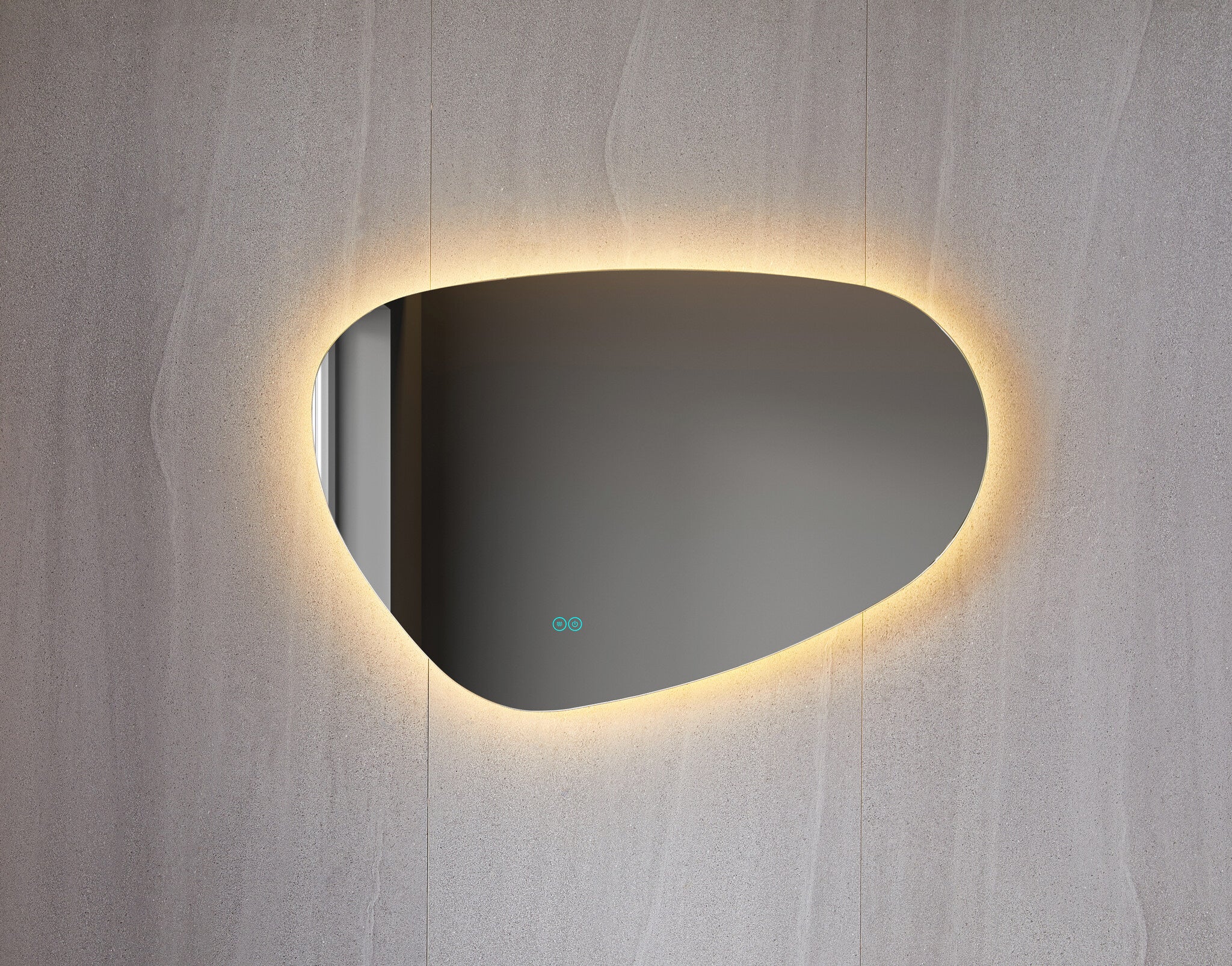 Asymmetrical Mirror LED lighting & anti-condensation 90x60cm